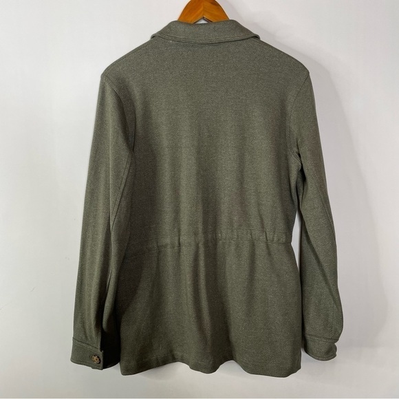 Lands’ End Womens Casual Army Green Cotton Shacket Size Small - Picture 2 of 5
